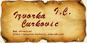 Izvorka Ćurković vizit kartica